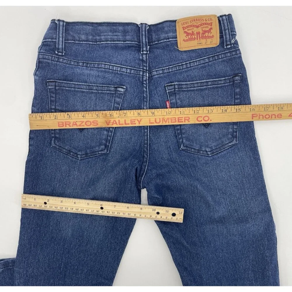 Boys Levi’s 511 Slim Jeans Size 14 Regular 27x27 Medium Wash - Picture 8 of 16